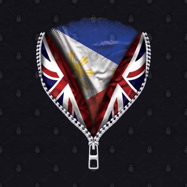 Filipino Flag  Philippines Flag zipped British Flag - Gift for Filipino From Philippines by Country Flags